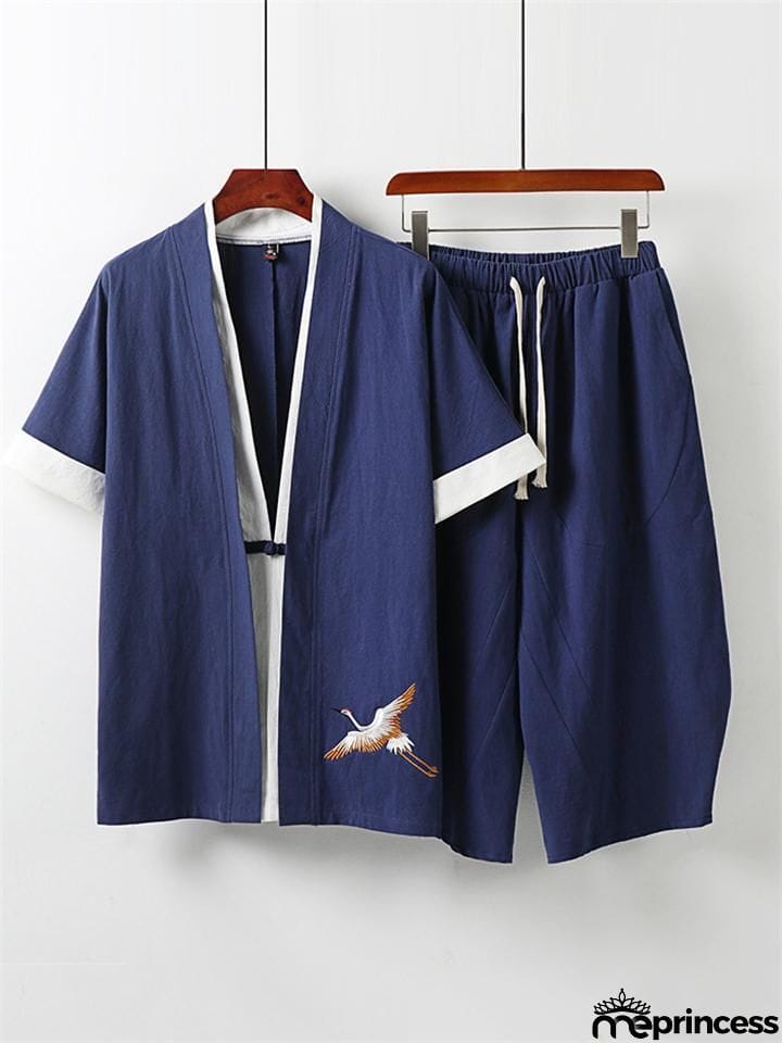 Men's Personality Cotton & Linen Sets