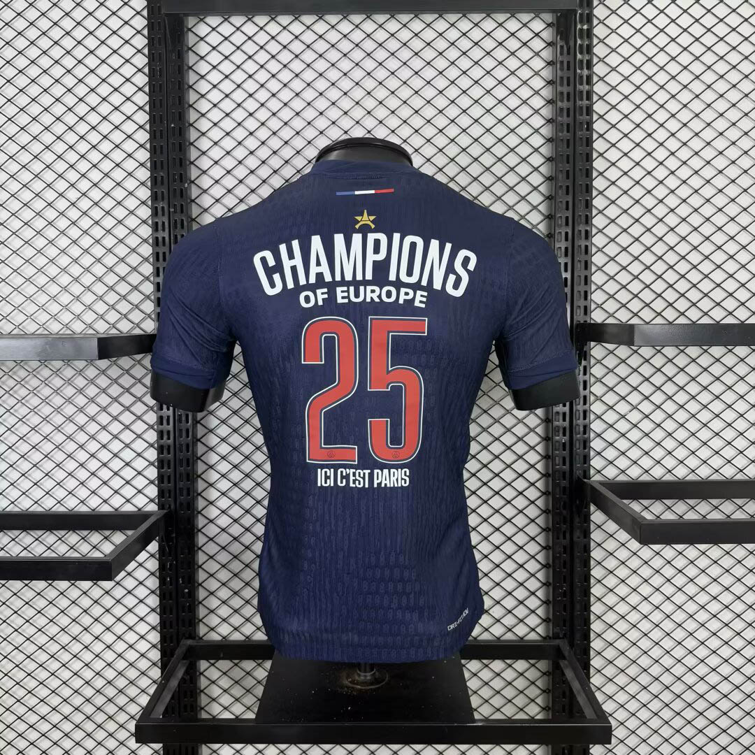 2024-2025 Player Version PSG Paris Saint-Germain Home Champions League Football Shirt 1:1 Thai Quality Maxi Kit