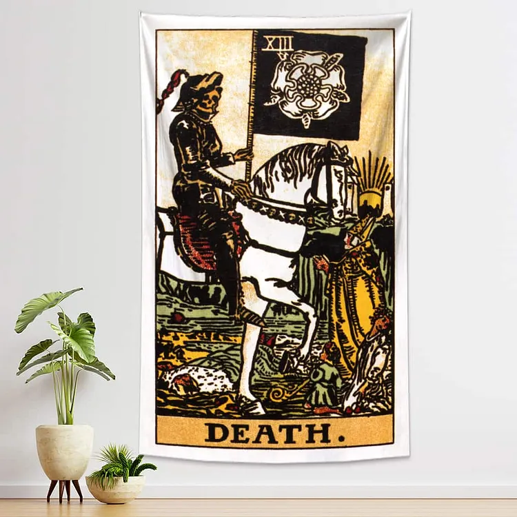 Death Tarot Tapestry Wall Hanging