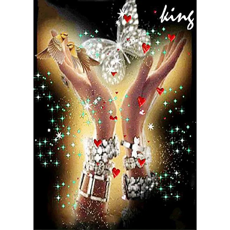 Love Hands Round Full Drill Diamond Painting 30X40CM(Canvas) gbfke
