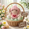 Handmade Mini Bunny Hug Cute with Gift Box Card Soft Floppytiny Easter Bunnie Best Gifts for Bunny Easter Holiday Birthday