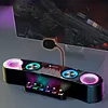 Desktop Colorful Gaming Bluetooth Speaker LED Lights Computer Audio Cool Mechanical Keys