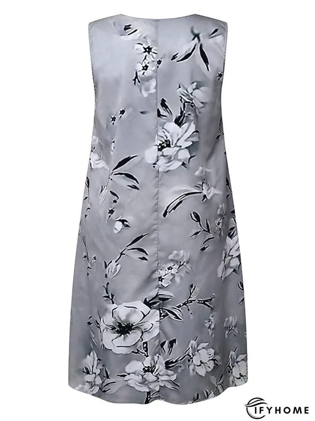 Women's Plus Size Curve Two Piece Dress Floral Round Neck Print 3 4 Length Sleeve Spring Summer Work Casual Midi Dress Casual Daily Dress | IFYHOME