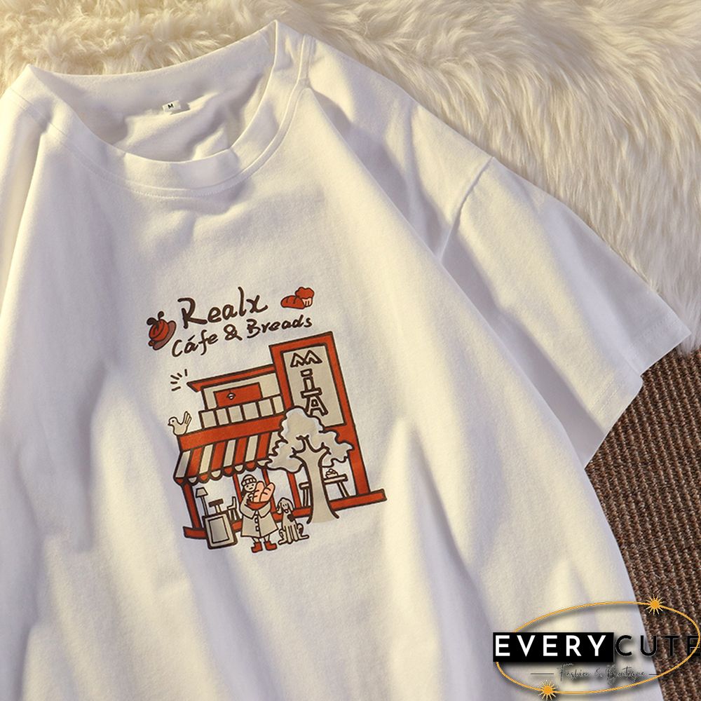 Unisex Vintage Short Sleeve Loose T-Shirt