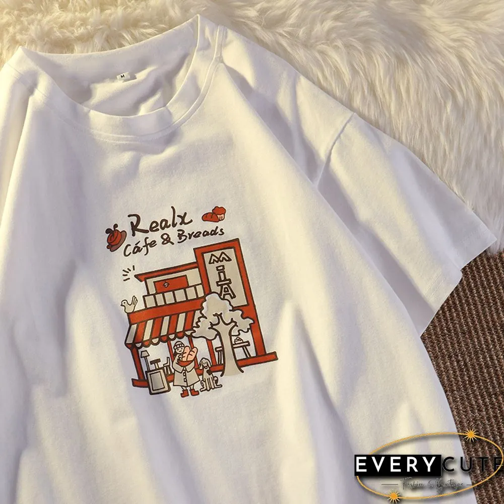Unisex Vintage Short Sleeve Loose T-Shirt