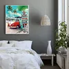 Beach Van - 11CT Stamped Cross Stitch - 40*50cm