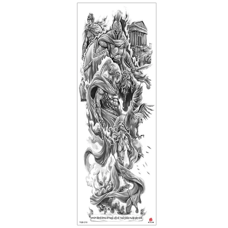 temporary tattoos for men robot full arm sleeve tattoo mechanical lion tiger waterproof tatto fake tatoo stickers body tatoo art