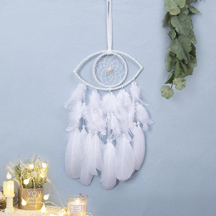 White Evil Eye Dream Catcher