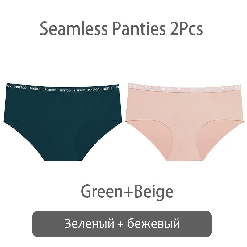 FINETOO Seamless Panties Women Rose Printing Underwear Fashion Letter Panty Ladies Briefs Underpants S-XL Female Briefs Lingerie