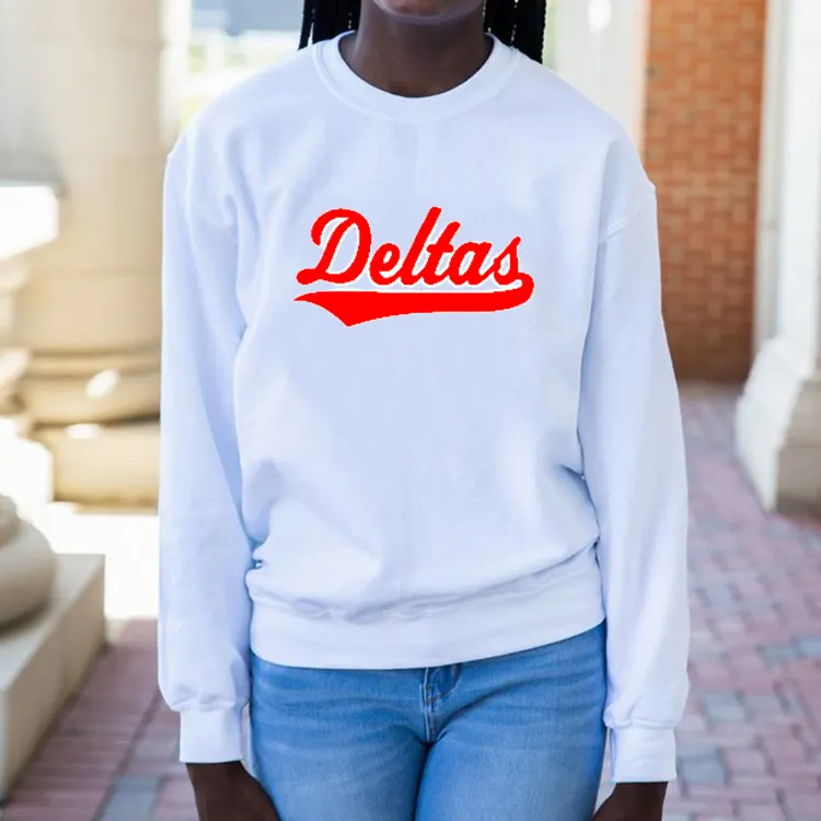 Fashion Simple Embroidery Printed Crew Neck Sweatshirt