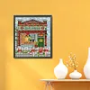 Christmas Cabin - 14CT Stamped Cross Stitch 15*17cm/5.91*6.69in