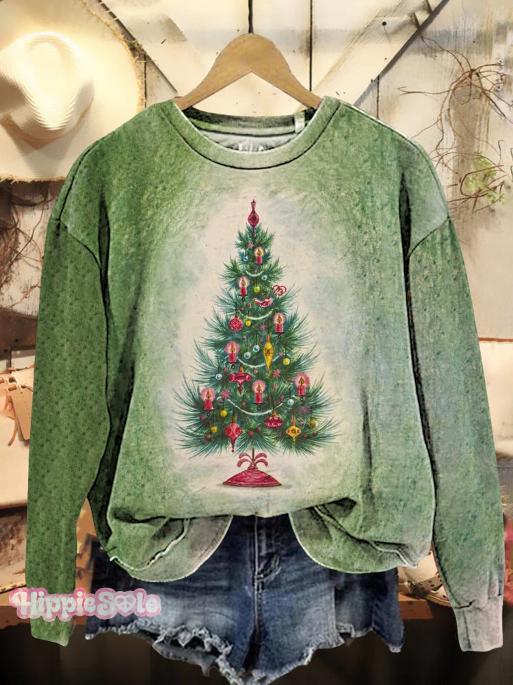 Christmas Tree Casual Sweatshirt Multicolor / S
