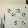(US Local)6Pcs Acrylic Special Shape Fishing Diamond Painting Fridge Magnet for Home Decor