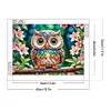 Hibou-Peinture diamant en forme sp&eacute;ciale-40*30cm