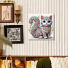 (Pre-Framed)Cat -Special Shape Diamond Painting Kit(29x29cm)