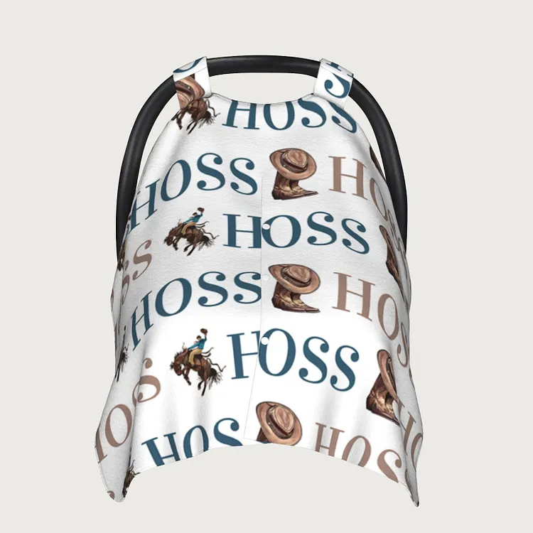 Personalized Baby Cowboy Car Seat Canopy for Comfort & Unique| C71