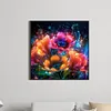 >SALE<5D DIY Full Round Drill Diamond Painting Luminous Flowers Kit Home Decor 30x30cm