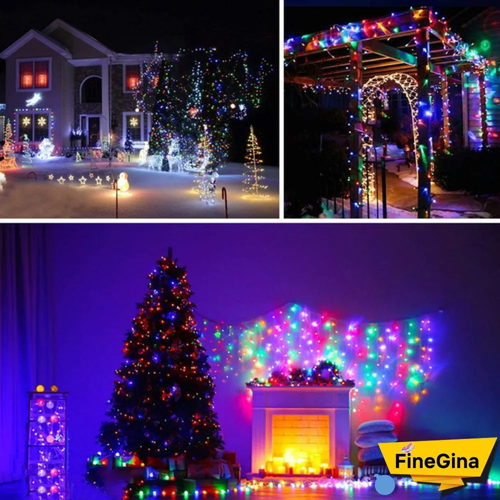 New 8 Modes Christmas Fairy Light Outdoor Waterproof AC 220V/110V 50M/20M/10M 500/200/100LED Fairy LED String Light Chirstmas String Garland For Xmas Wedding Christmas Party Holiday