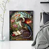 (Stamped/Counted) Pterosaur Reading - 14CT Cross Stitch 45*55cm/17.72*21.65in