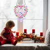 DIY Special Shaped Diamond Painting Wall Decor Wreath Kit(Rose White Cat)