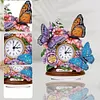 Diamond Painting Acrylic Flower Butterfly Clock Ornament