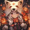 【Limited Stock Sale】Halloween Wolf Girl-Paint by Numbers Acrylic Painting 40*40CM