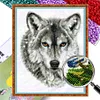 Wolf - 9CT Partial Beaded Cross Stitch Kit(28x34cm)