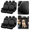 9Pcs PU Leather Car Seat Covers Universal Car Seat Protectors for Most Cars SUVs