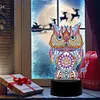 5D DIY Diamond Painting 7 Color Night Light Lamp Home Decoration Ornament Gift Kit(Owl)