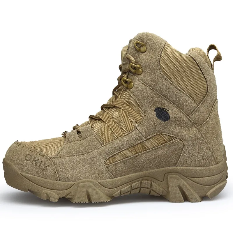 Men's Military Boot Combat Motocycle Boots Mens Ankle Boot Tactical Big Size 39-46 Army Boot Male Shoes Work Safety Shoes