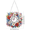 DIY Wreath 5D Hanging Clock Art Craft for Living Room Decoration