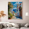 Seaside Town - 14CT Stamped Cross Stitch - 40*50cm