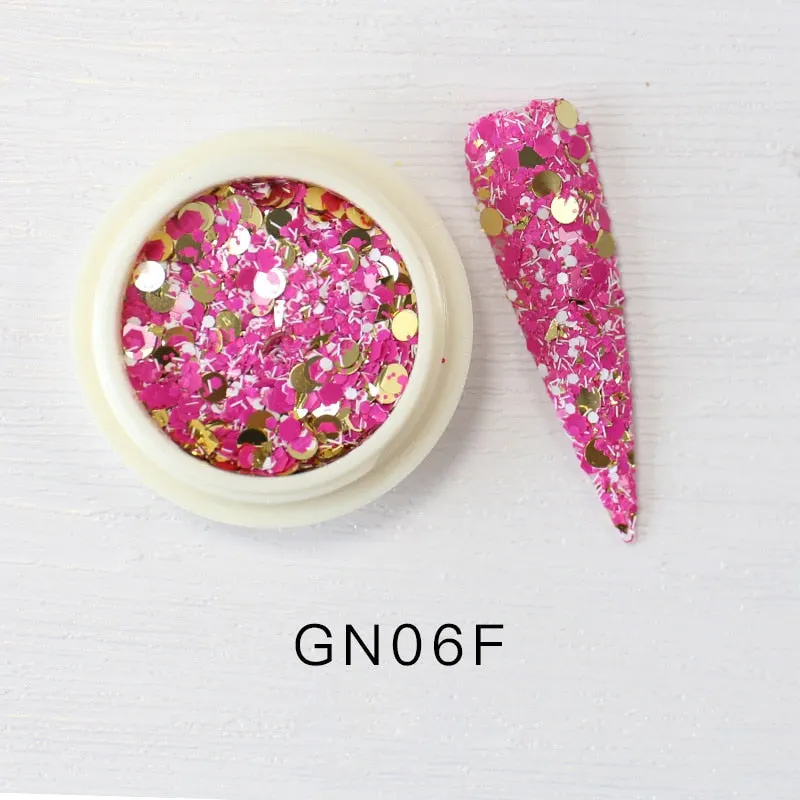 Iridescent 3D Ultrathin Sequins Nail Glitter Flakes Slices Purple White Sparkly DIY Tips Dazzling Paillette Nail Art Decorations