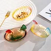 Vintage-Style Glass Hen on Nest Dish with Lid Tabletop Dessert Plate Snack Bowl