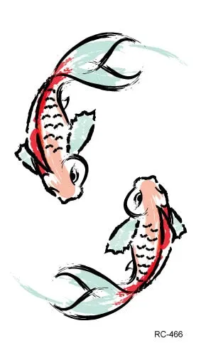 52 Kinds Watercolor Animals Fake Tattoos Temporary Cat Flamingo Wolf Whale Fox Butterfly Waterproof Tatto Stickers Small Size