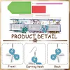 12 Pairs Stationery DIY Diamond Art Earring Double Side Diamond Painting Earring