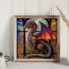 Stained Glass Dragon-11CT Counted Cross Stitch Kit(40*40cm)