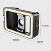 APEXEL 3 in 1 Mobile Phone Macro Lens with LED Fill Light 15X Macro Lens + 17mm Thread Lens Adapter for iPhone 15/15Pro/15Pro Max, Samsung, Android Phones