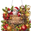 Diamond Painting Wooden Xmas Santa Claus Diamond Art Pendant
