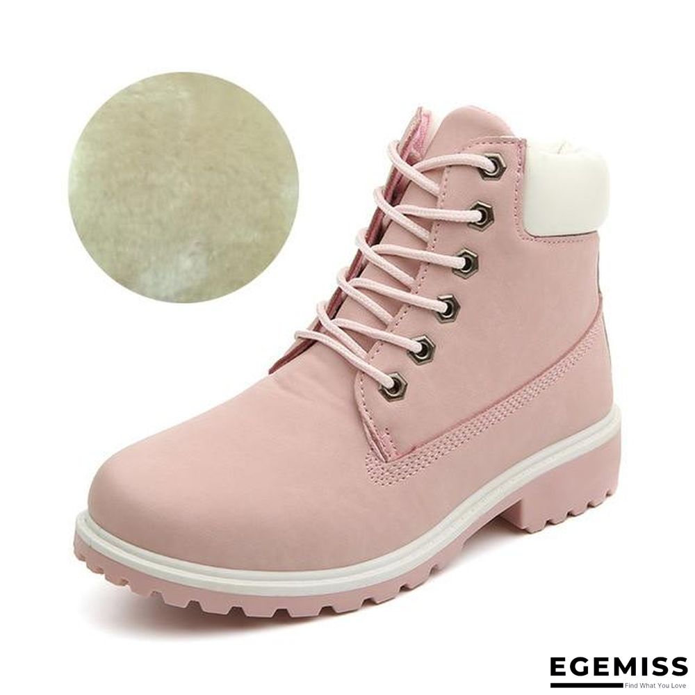 Autumn Early Winter Shoes Women Flat Heel Boots Fashion Keep warm Women's Boots Brand Woman Ankle Botas | EGEMISS