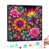 (Pre-Framed)Butterfly Flower-Special Shape Diamond Painting Kit(29x29cm)