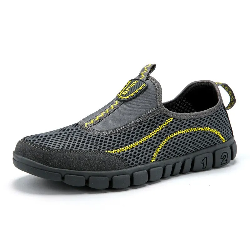 2021 New Aqua Shoes For Men Summer Outdoor Beach Water Shoe Breathable Fishing Wading Upstream Shoes Non-slip Plus Size Sneakers