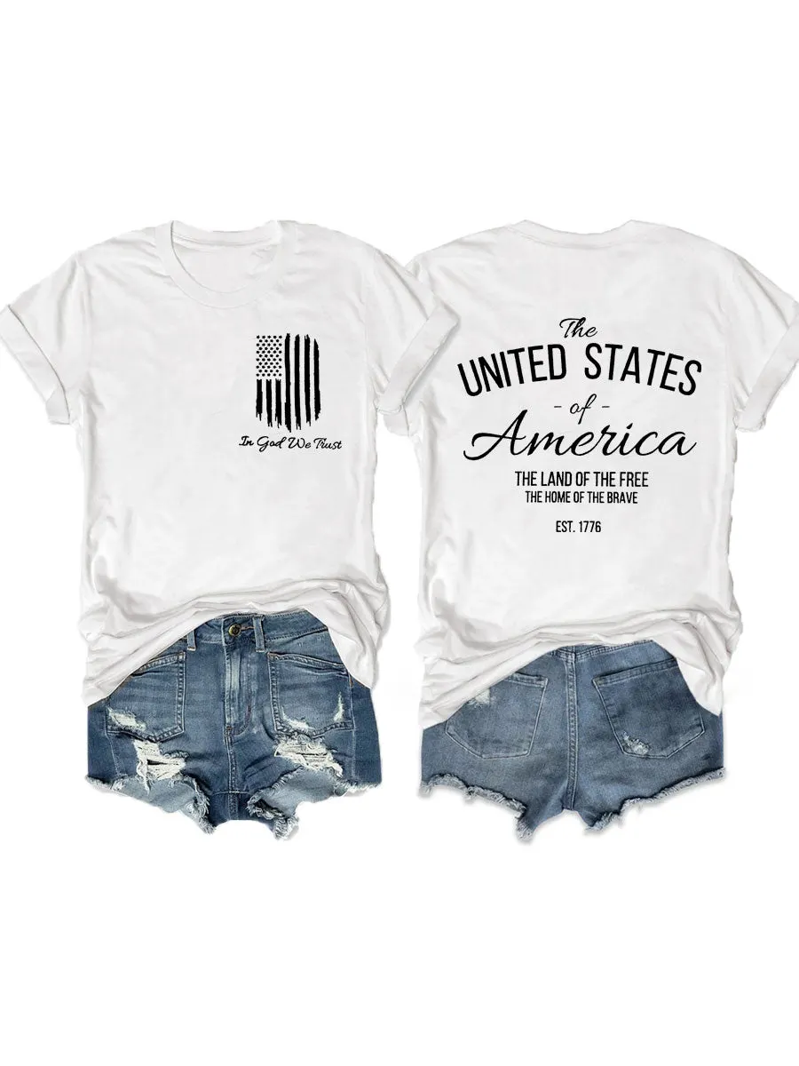 In God We Trust America Flag T-shirt