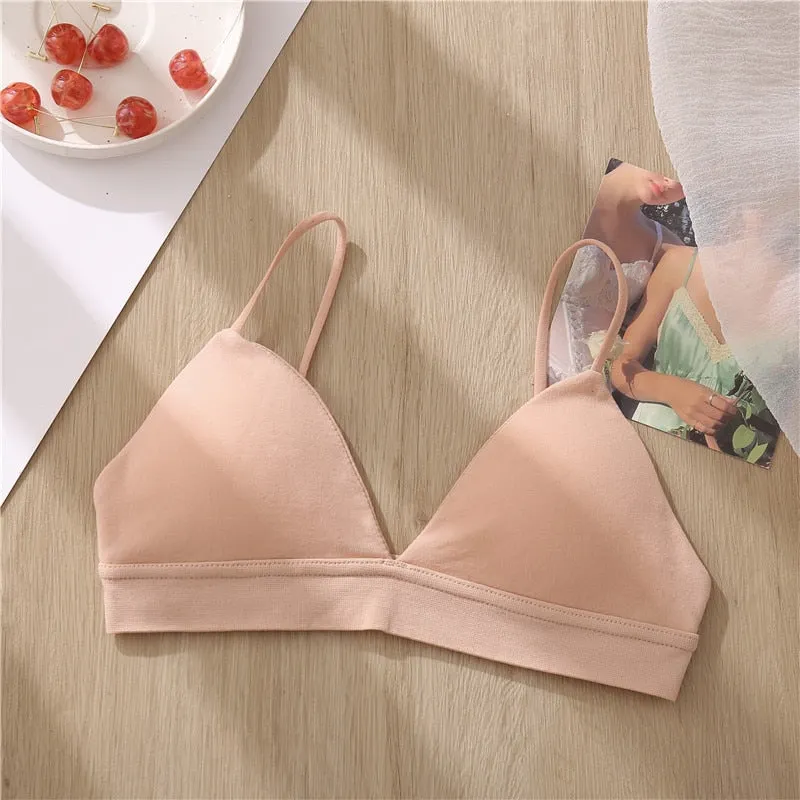 Women Wirefree Tank Top Intimates Sexy Crop Top Lingerie Seamless Push Up Brassiere Padded Female Backless Camisole for Girls