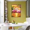 Cross Stitch Kits 11CT Stamped DIY Flamingo Full Embroider Needlework(Brand)
