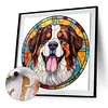 Dog Glass Painting-Paint by Numbers Acrylic Painting 40*40CM