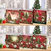 6PCS Diamond Painting Christmas Tree Greeting Cards Congratulations Cards & Gifts