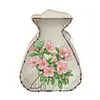(US Local)Acrylic Wooden Flower Bag Shape Diamond Painting Piggy Bank Storage Box Kit