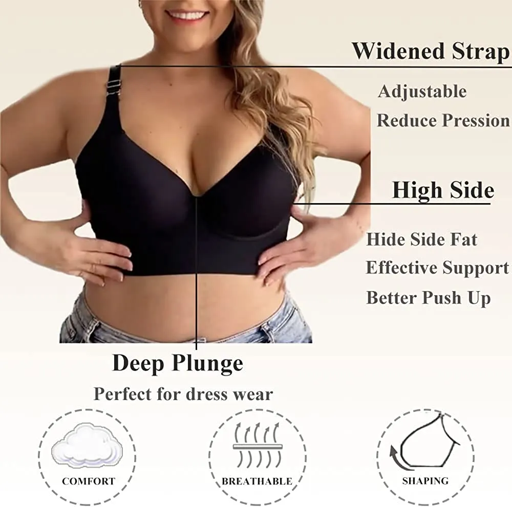 Deep Cup Bra Hide Back Fat With Shapewear Incorporated（Buy 1 Get 1 Free）(2 PACK)