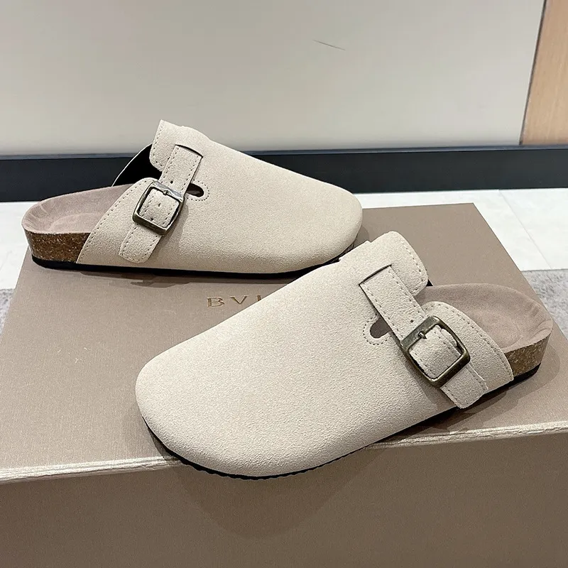 Qengg Qengg Slippers Female Couple Softwood Tug Wish Large Size Roman Shoes Casual Half-Dragging Lazy Shoes Trend